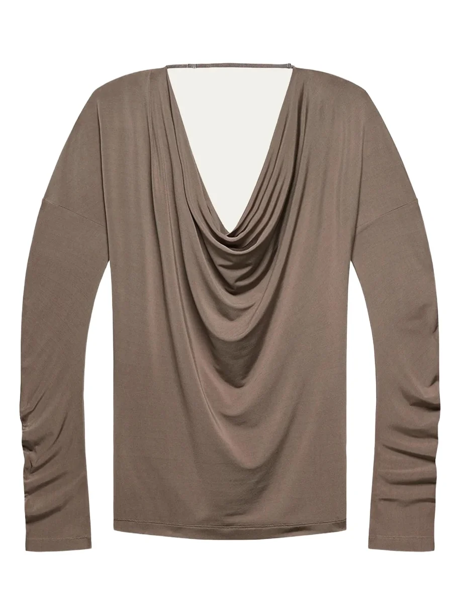 Open-Back Cowlneck Top
