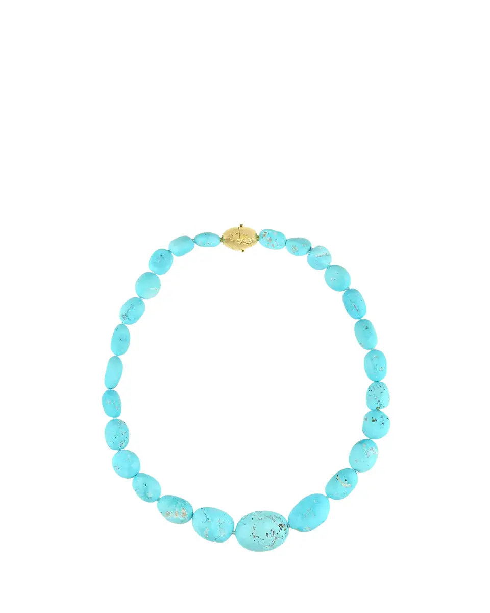 Paul Morelli 18K Yellow Gold Graduated Turquoise Necklace | Thumbnail 2 Paul Morelli 18K Yellow Gold Graduated Turquoise Necklace | Thumbnail 2