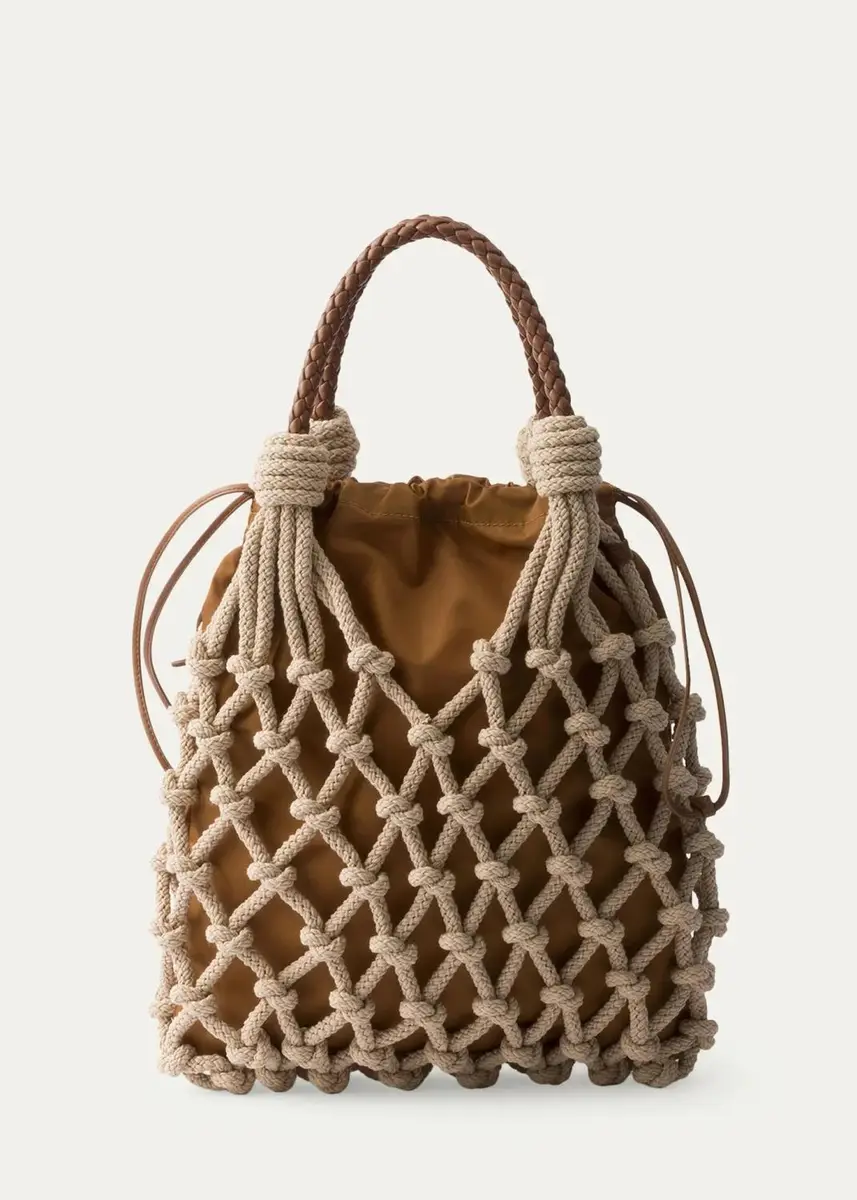 Prada Nou Macrame Top Handle Bag | Thumbnail 2 Prada Nou Macrame Top Handle Bag | Thumbnail 2