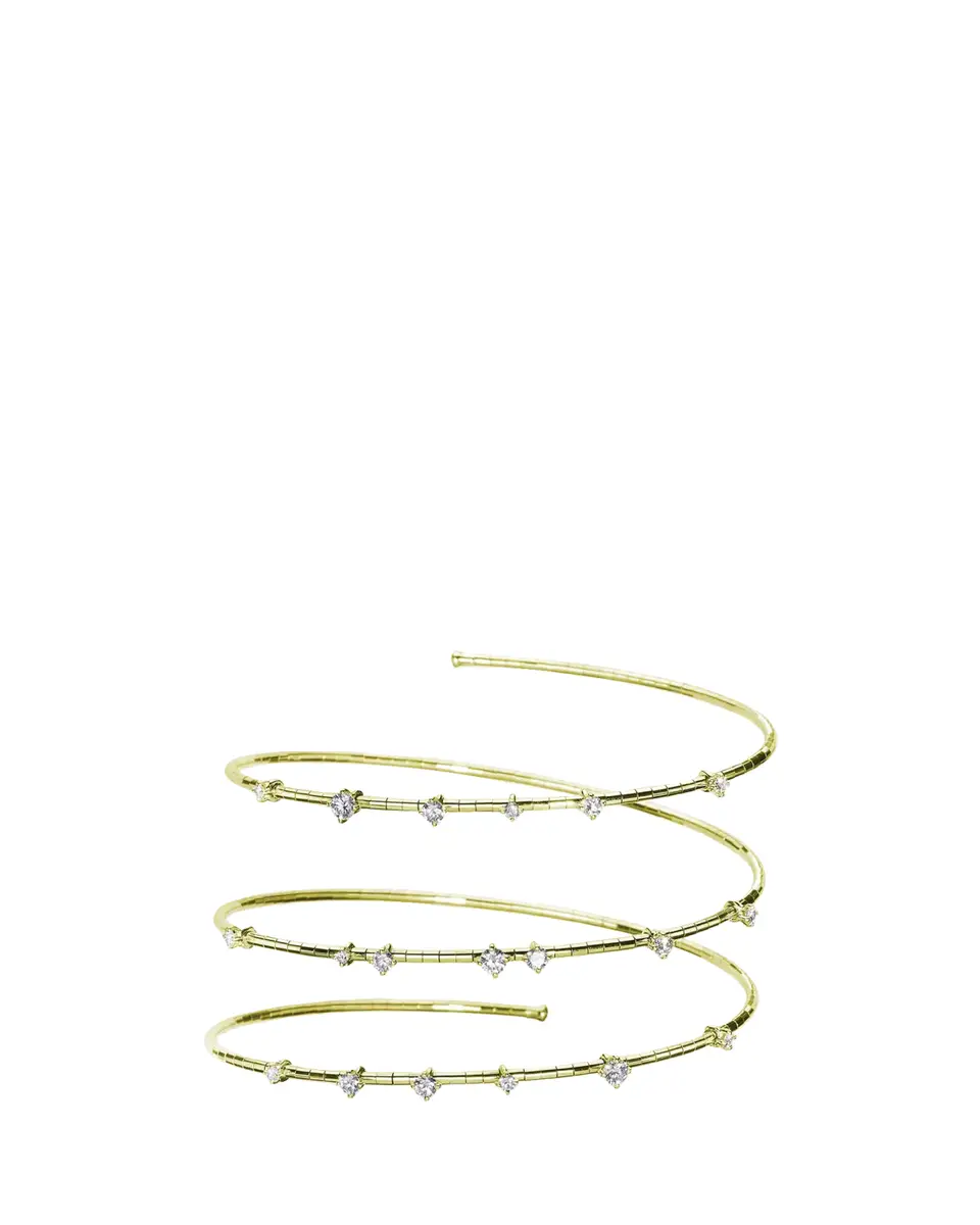 MATTIA CIELO 18K Yellow Gold Diamond 3-Row Wrap Bracelet | Thumbnail 2