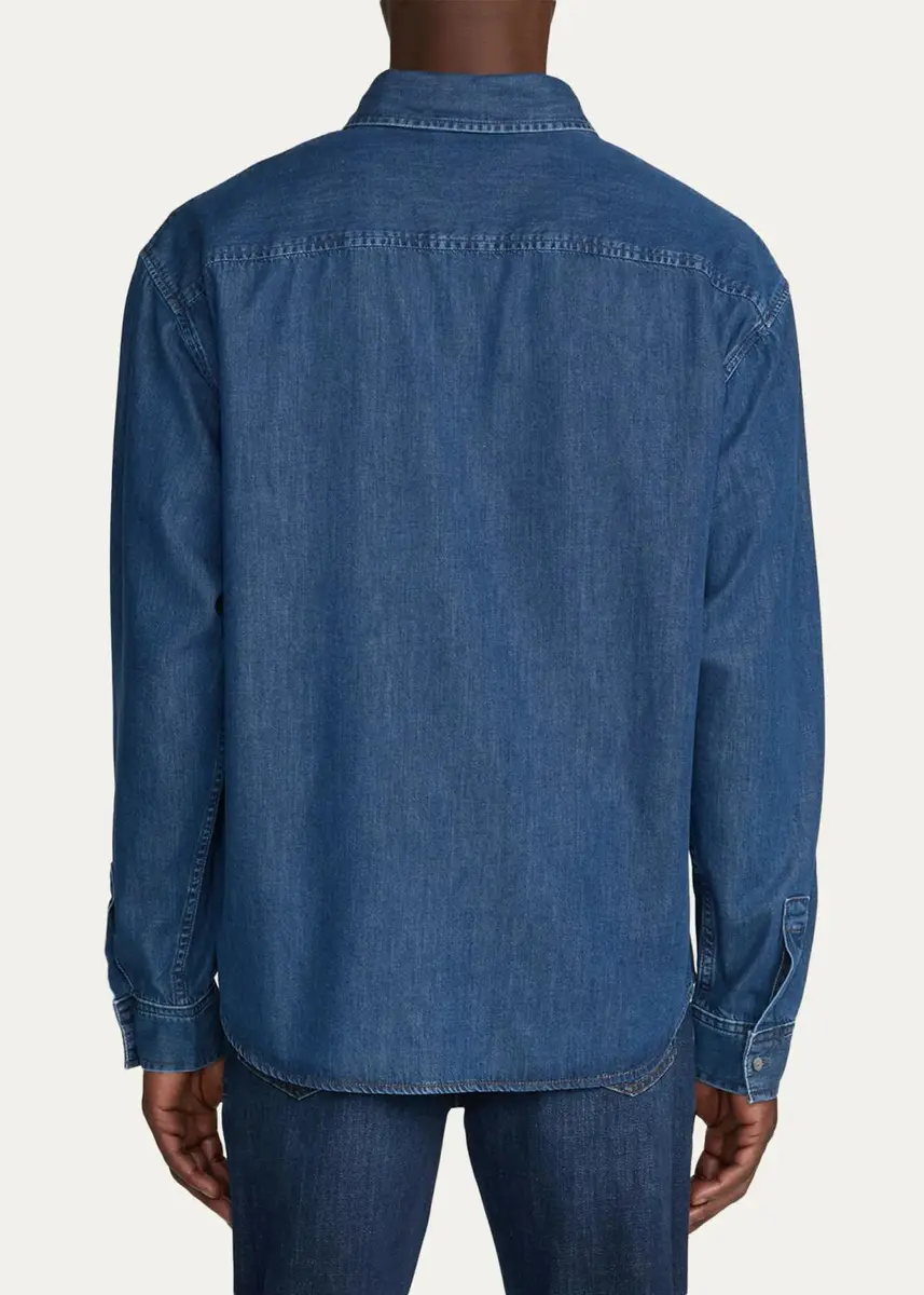 Frame Men's Denim Classic Fit Button-Down Shirt | Thumbnail 3 Frame Men's Denim Classic Fit Button-Down Shirt | Thumbnail 3