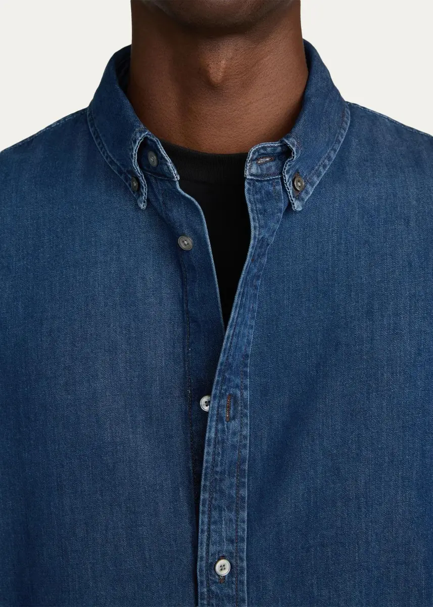 Frame Men's Denim Classic Fit Button-Down Shirt | Thumbnail 5 Frame Men's Denim Classic Fit Button-Down Shirt | Thumbnail 5