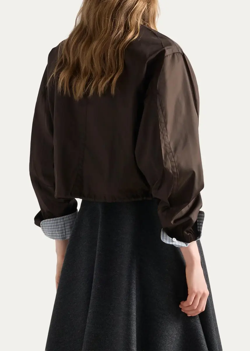 Prada Logo Drawstring Hem Jacket | Thumbnail 3 Prada Logo Drawstring Hem Jacket | Thumbnail 3