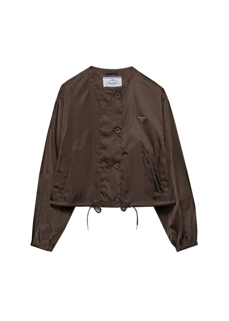 Prada Logo Drawstring Hem Jacket | Image 1 Prada Logo Drawstring Hem Jacket | Image 1