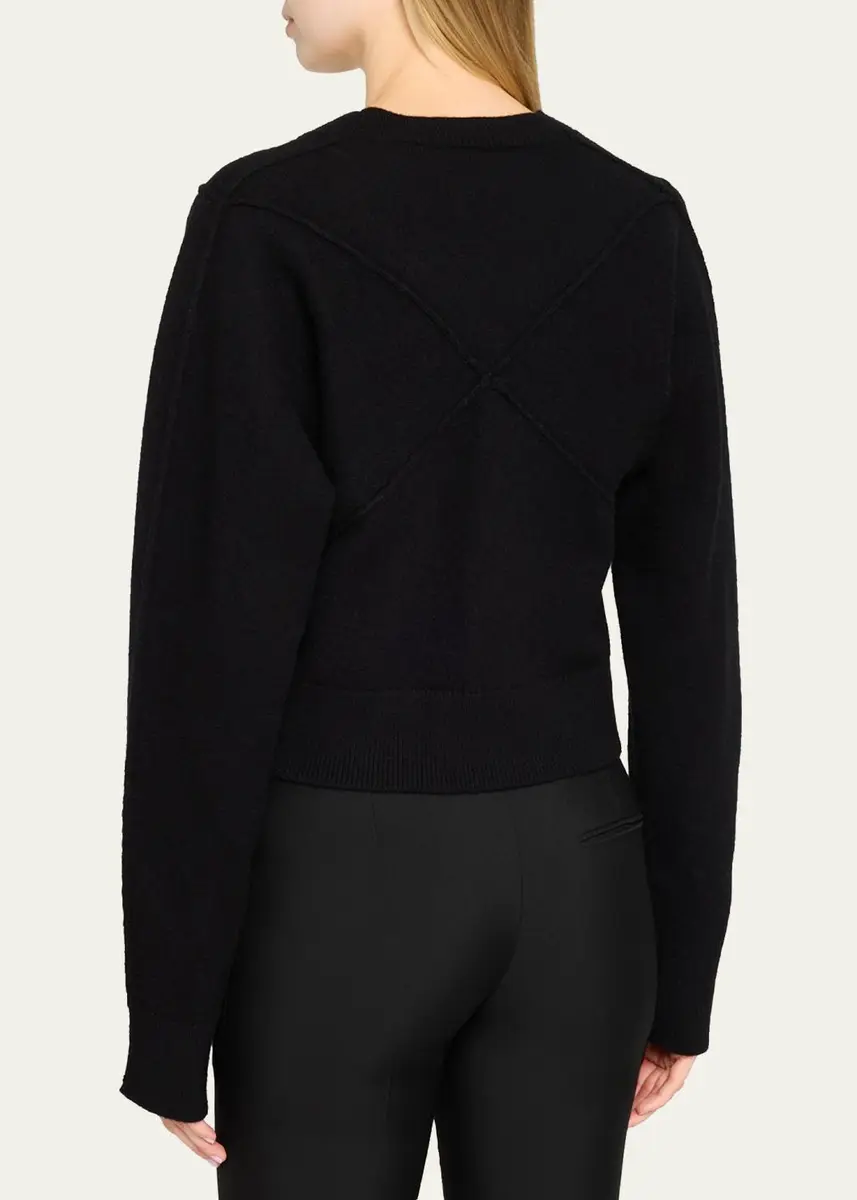Jason Wu Collection Sculptural Merino Wool Crop V-Neck Cardigan | Thumbnail 7 Jason Wu Collection Sculptural Merino Wool Crop V-Neck Cardigan | Thumbnail 7