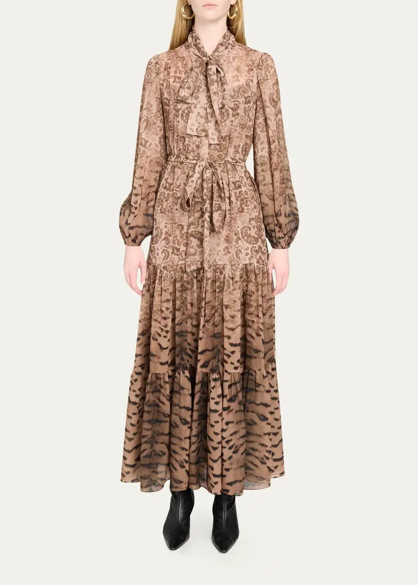 Kobi Halperin Oak Tiered Mixed-Print Maxi Dress | Thumbnail 2 Kobi Halperin Oak Tiered Mixed-Print Maxi Dress | Thumbnail 2