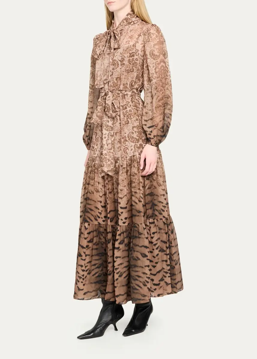 Kobi Halperin Oak Tiered Mixed-Print Maxi Dress | Thumbnail 4 Kobi Halperin Oak Tiered Mixed-Print Maxi Dress | Thumbnail 4