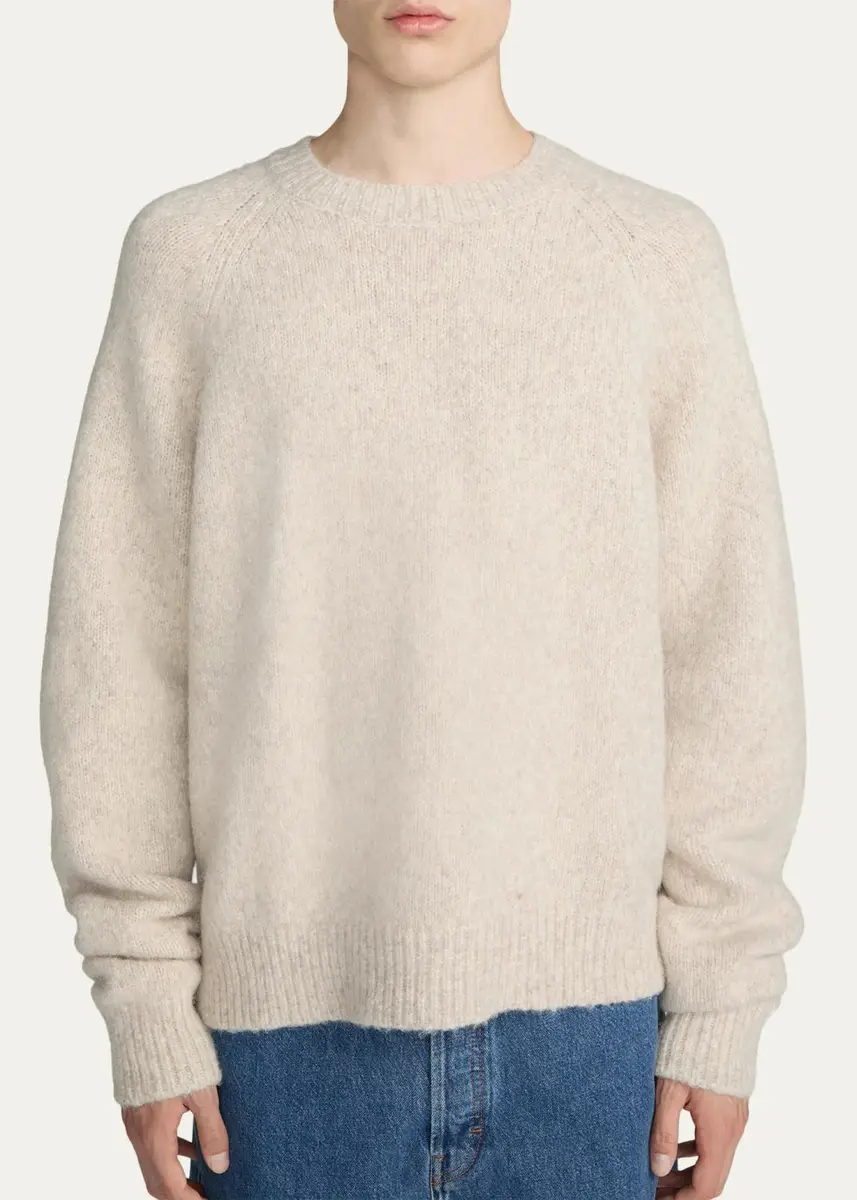 Frame Men's Alpaca-Blend Raglan Crewneck Sweater | Thumbnail 4 Frame Men's Alpaca-Blend Raglan Crewneck Sweater | Thumbnail 4