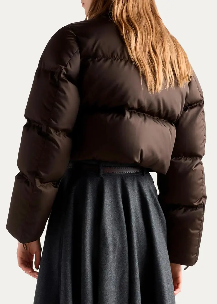 Prada Re-Nylon Crop Puffer Jacket | Thumbnail 3