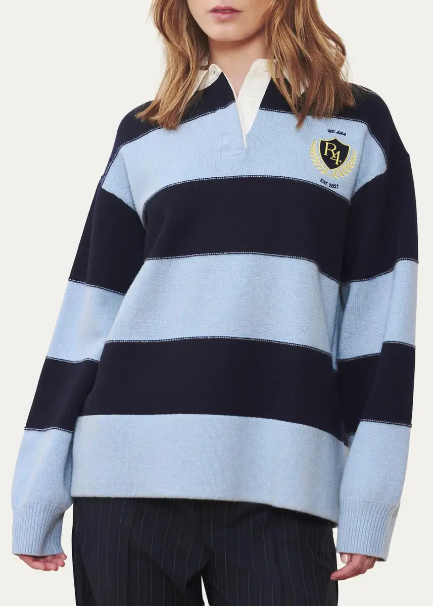WE-AR4 The Royal Striped Polo Sweater | Thumbnail 4 WE-AR4 The Royal Striped Polo Sweater | Thumbnail 4