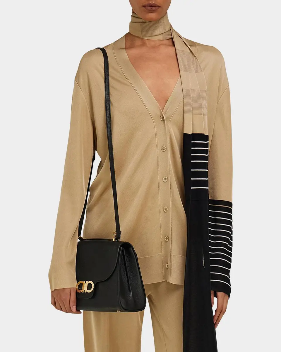Ferragamo Double Gancio Leather Top-Handle Bag | Thumbnail 5 Ferragamo Double Gancio Leather Top-Handle Bag | Thumbnail 5
