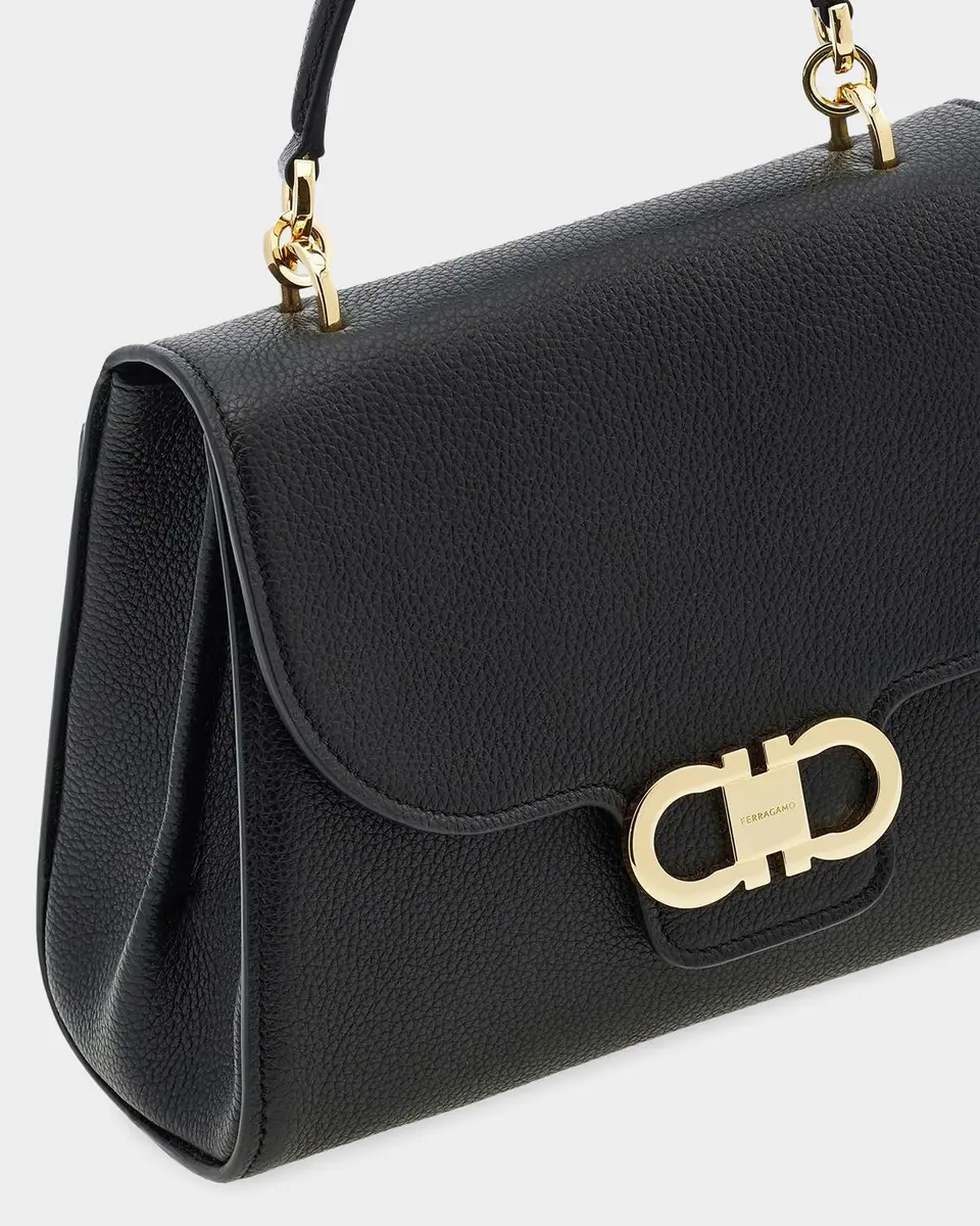 Ferragamo Double Gancio Leather Top-Handle Bag | Thumbnail 6 Ferragamo Double Gancio Leather Top-Handle Bag | Thumbnail 6