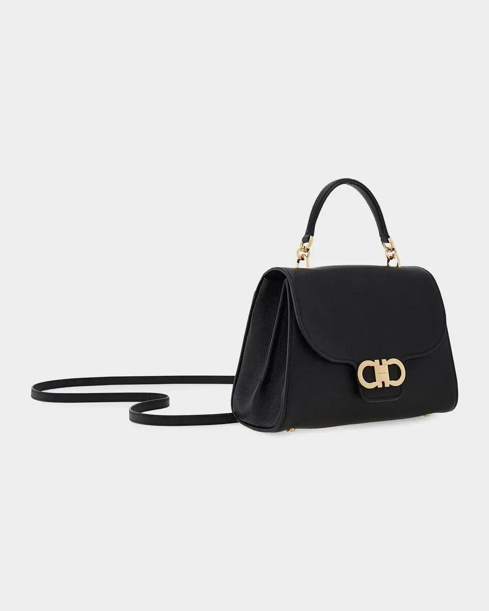 Ferragamo Double Gancio Leather Top-Handle Bag | Thumbnail 7 Ferragamo Double Gancio Leather Top-Handle Bag | Thumbnail 7
