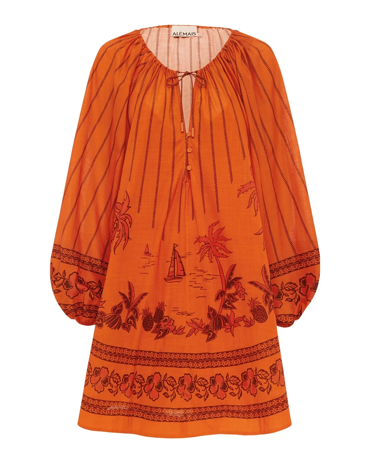 Boathouse Cotton Voile Mini Dress Boathouse Cotton Voile Mini Dress
