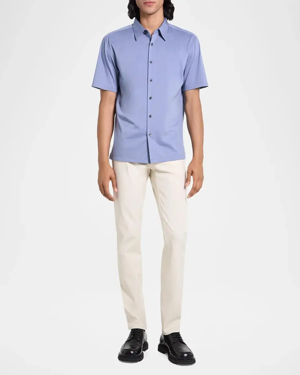 Theory Men's Irving Solid Sport Shirt | Thumbnail 2 Theory Men's Irving Solid Sport Shirt | Thumbnail 2