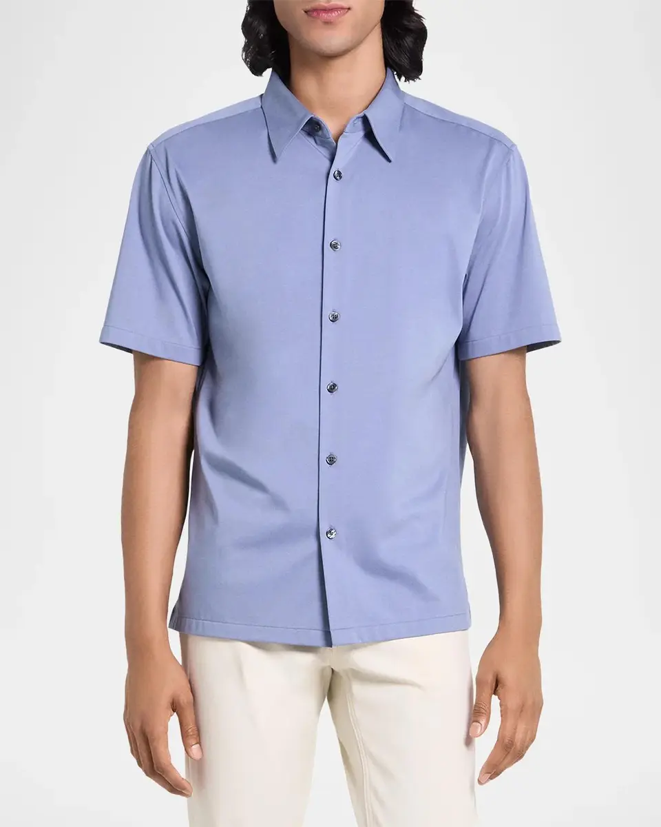 Theory Men's Irving Solid Sport Shirt | Thumbnail 4 Theory Men's Irving Solid Sport Shirt | Thumbnail 4