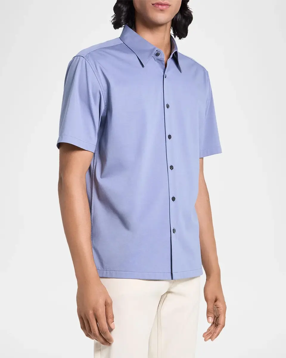 Theory Men's Irving Solid Sport Shirt | Thumbnail 6 Theory Men's Irving Solid Sport Shirt | Thumbnail 6