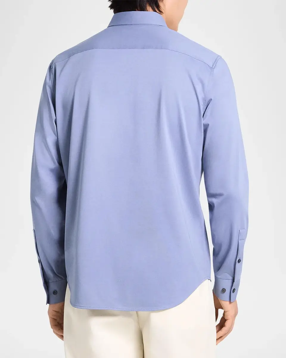 Theory Men's Sylvain Shirt in Structure Knit | Thumbnail 3 Theory Men's Sylvain Shirt in Structure Knit | Thumbnail 3