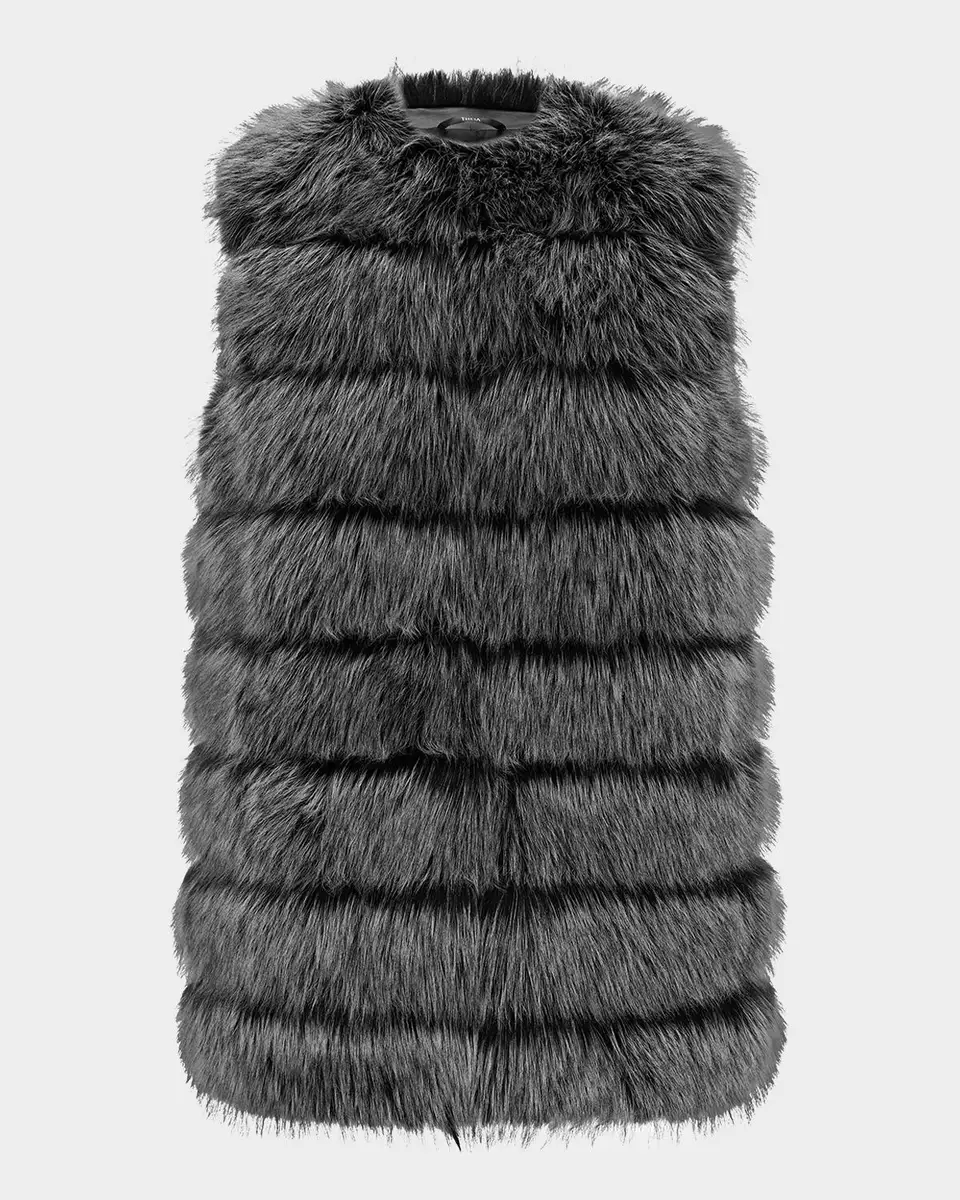 THEIA Fox-Like Faux Fur Vest | Thumbnail 2 THEIA Fox-Like Faux Fur Vest | Thumbnail 2
