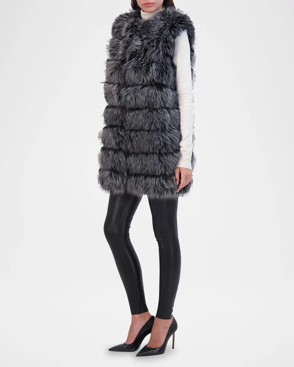 THEIA Fox-Like Faux Fur Vest | Thumbnail 3 THEIA Fox-Like Faux Fur Vest | Thumbnail 3