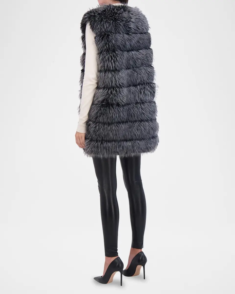 THEIA Fox-Like Faux Fur Vest | Thumbnail 4 THEIA Fox-Like Faux Fur Vest | Thumbnail 4