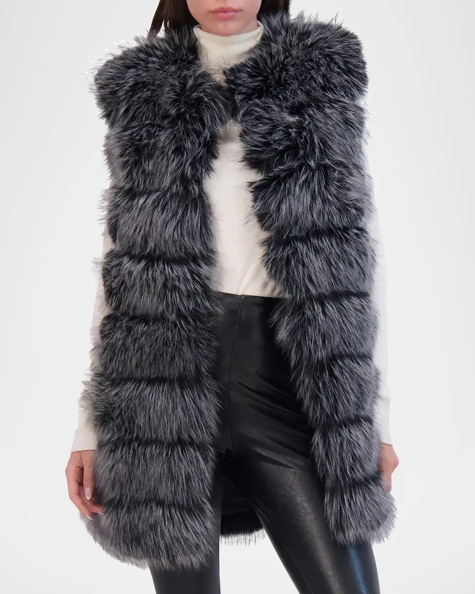 THEIA Fox-Like Faux Fur Vest | Thumbnail 6 THEIA Fox-Like Faux Fur Vest | Thumbnail 6