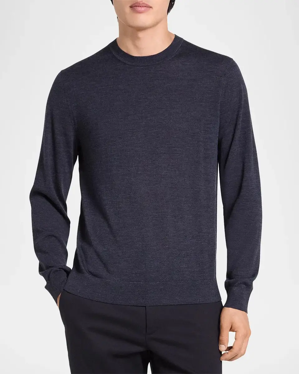 Theory Men's Crewneck Sweater in Regal Merino | Thumbnail 4 Theory Men's Crewneck Sweater in Regal Merino | Thumbnail 4