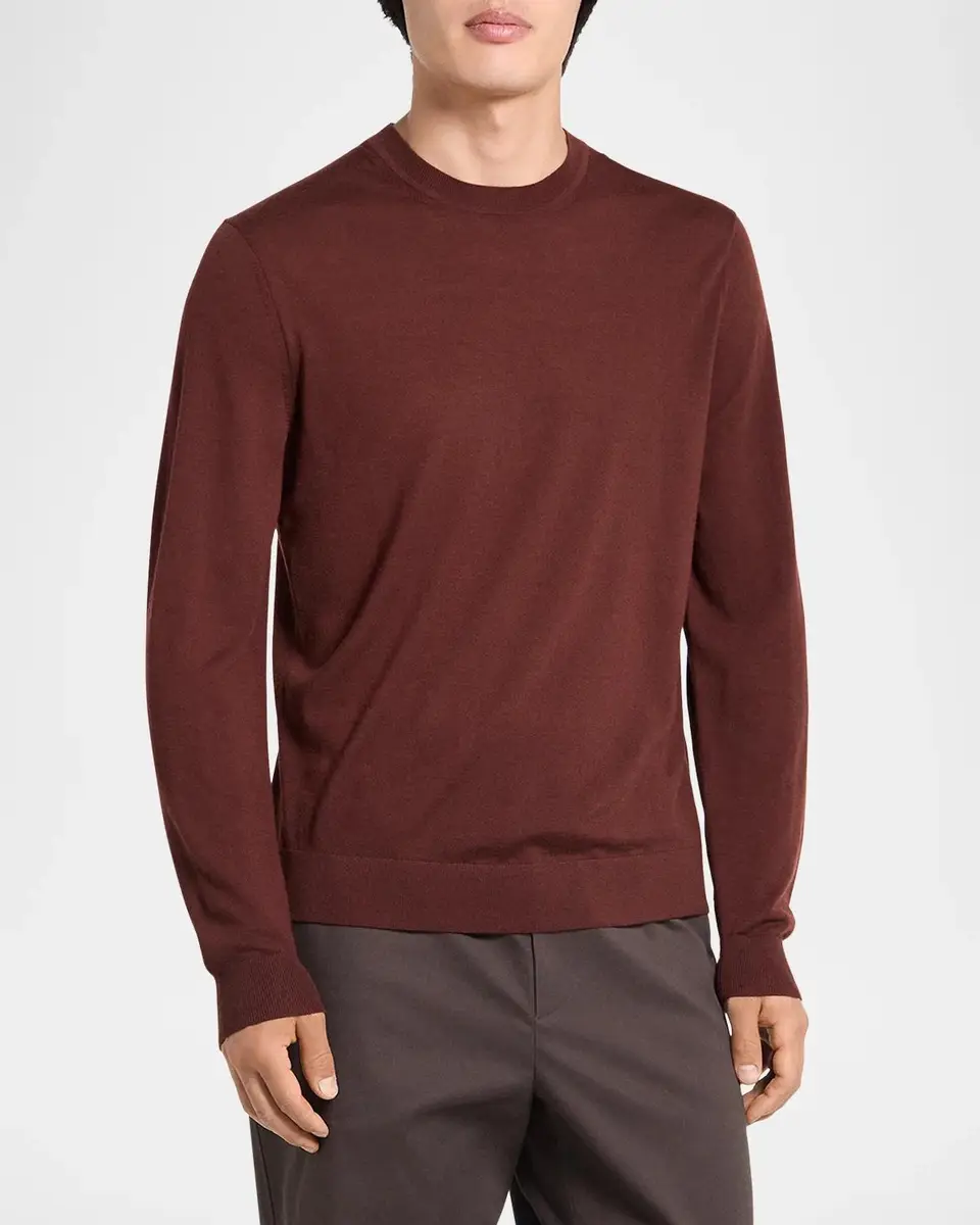 Theory Men's Crewneck Sweater in Regal Merino | Thumbnail 4 Theory Men's Crewneck Sweater in Regal Merino | Thumbnail 4