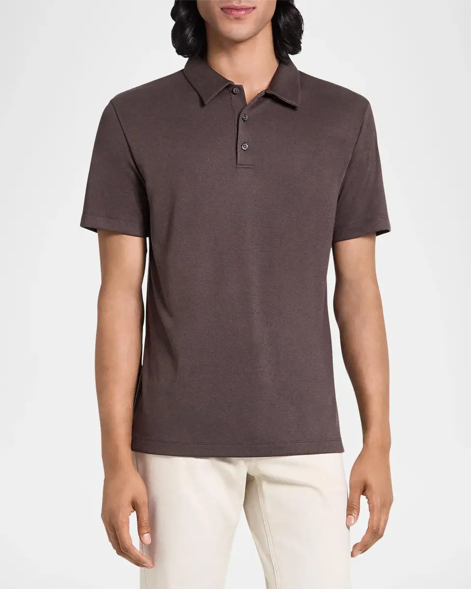 Theory Men's Bron Stretch Jersey Polo Shirt | Thumbnail 4 Theory Men's Bron Stretch Jersey Polo Shirt | Thumbnail 4