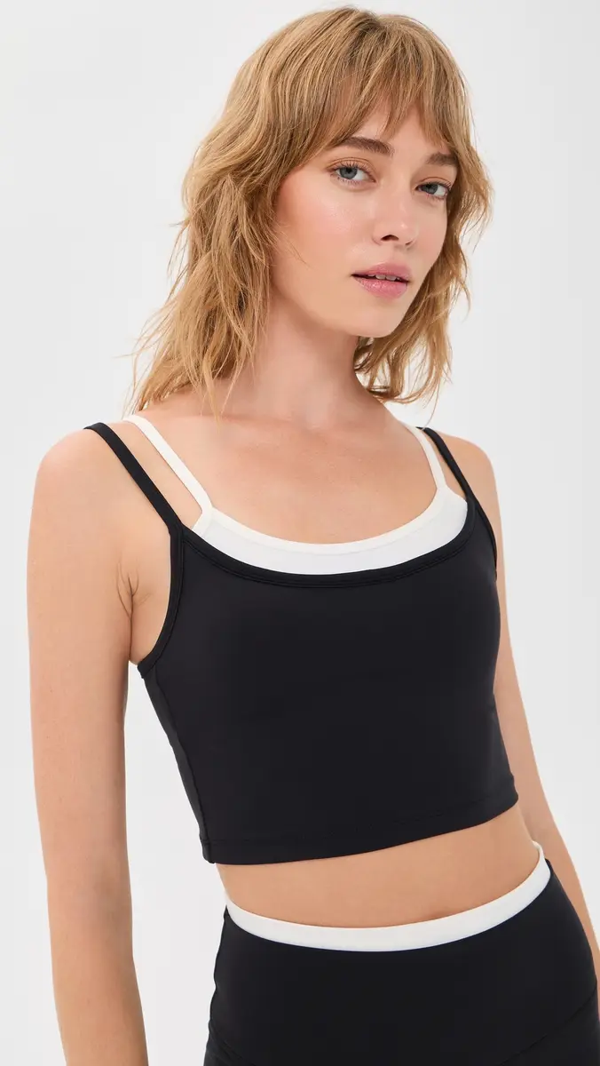 Terez Flex Active Ribbed Layered Tank | Thumbnail 2 Terez Flex Active Ribbed Layered Tank | Thumbnail 2