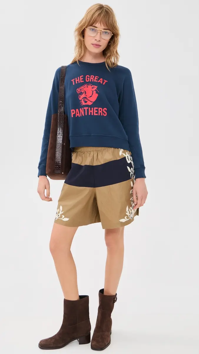 The Great. THE GREAT. The Fleece Growling Panther Rookie Sweatshirt | Thumbnail 6