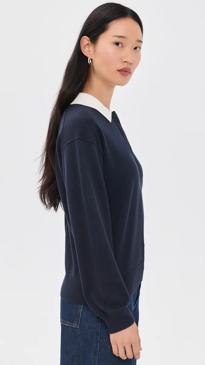 Alex Mill Bond Street Cashmere Polo Top | Thumbnail 4