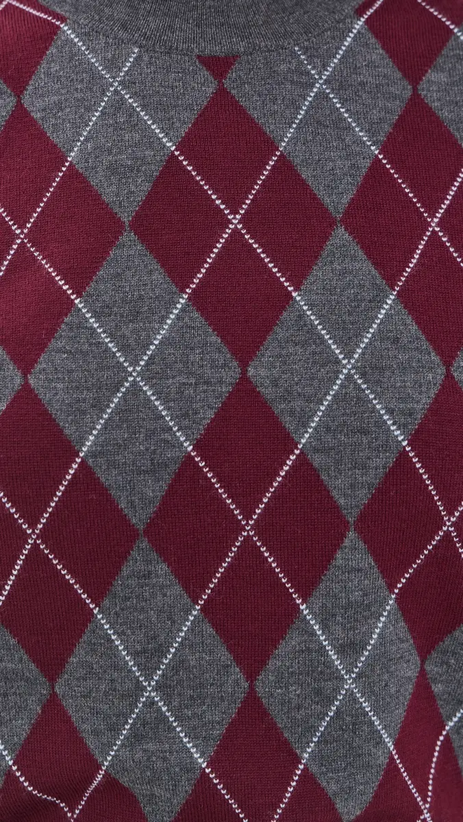 Secular Fitted Crew Argyle Pullover | Thumbnail 6 Secular Fitted Crew Argyle Pullover | Thumbnail 6