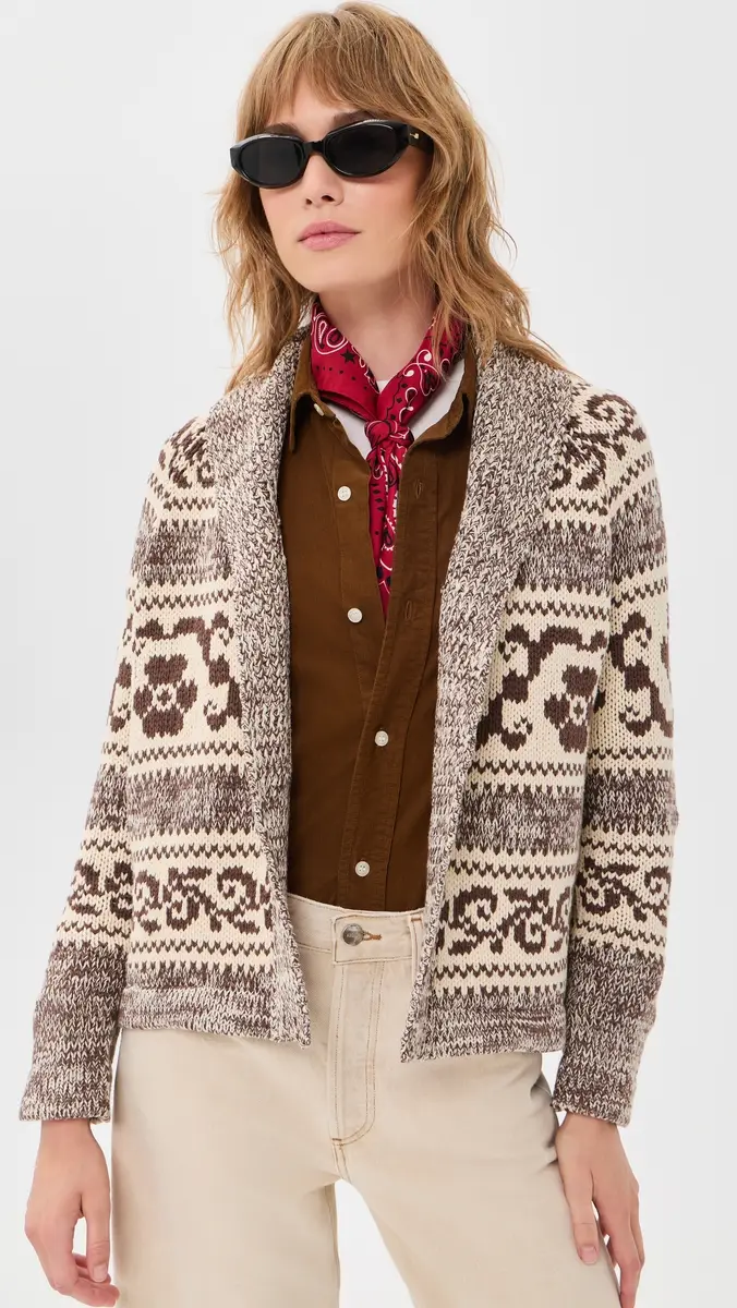 The Great. THE GREAT. The Nordic Flower Lodge Cardigan | Thumbnail 2 The Great. THE GREAT. The Nordic Flower Lodge Cardigan | Thumbnail 2