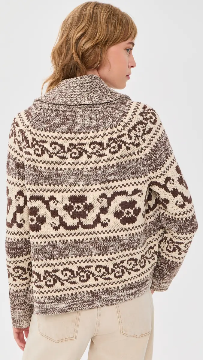 The Great. THE GREAT. The Nordic Flower Lodge Cardigan | Thumbnail 3 The Great. THE GREAT. The Nordic Flower Lodge Cardigan | Thumbnail 3