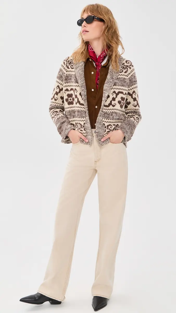 The Great. THE GREAT. The Nordic Flower Lodge Cardigan | Thumbnail 5 The Great. THE GREAT. The Nordic Flower Lodge Cardigan | Thumbnail 5