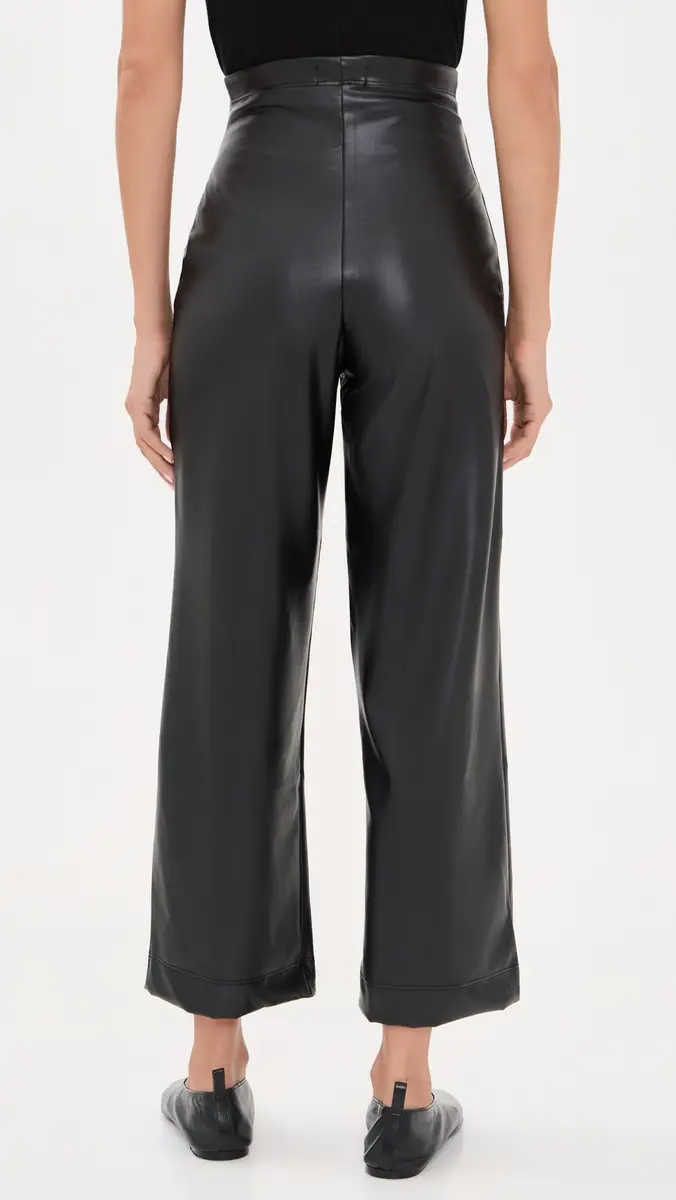 Ripley Rader Cropped Vegan Leather Straight Leg Pants | Thumbnail 3 Ripley Rader Cropped Vegan Leather Straight Leg Pants | Thumbnail 3