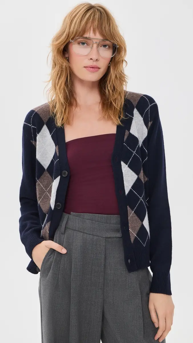 Dunst V-Neck Argyle Cardigan | Thumbnail 2