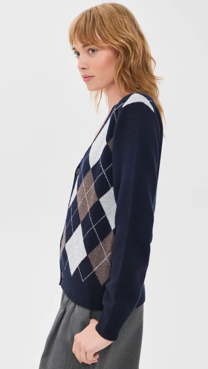 Dunst V-Neck Argyle Cardigan | Thumbnail 4