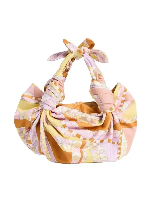 Orange Chevron Knot Bag