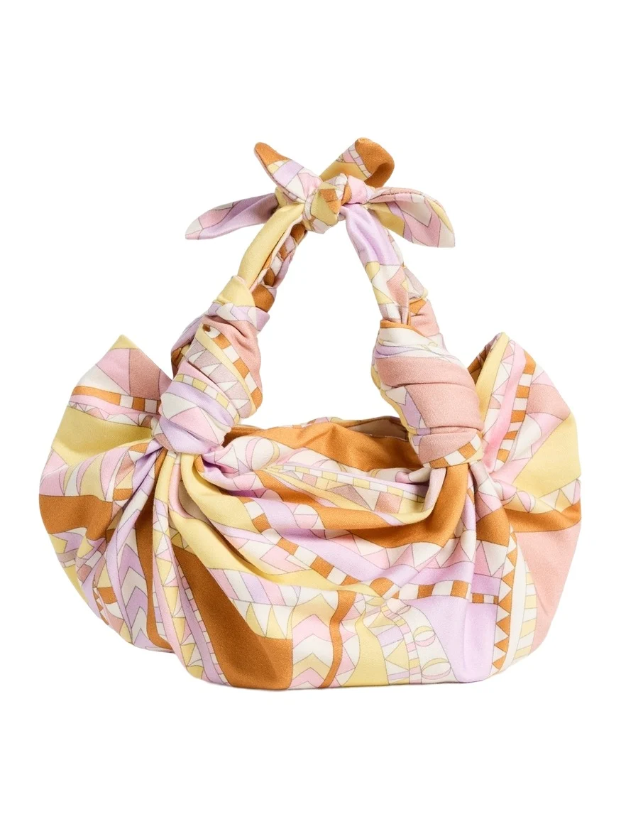 Orange Chevron Knot Bag