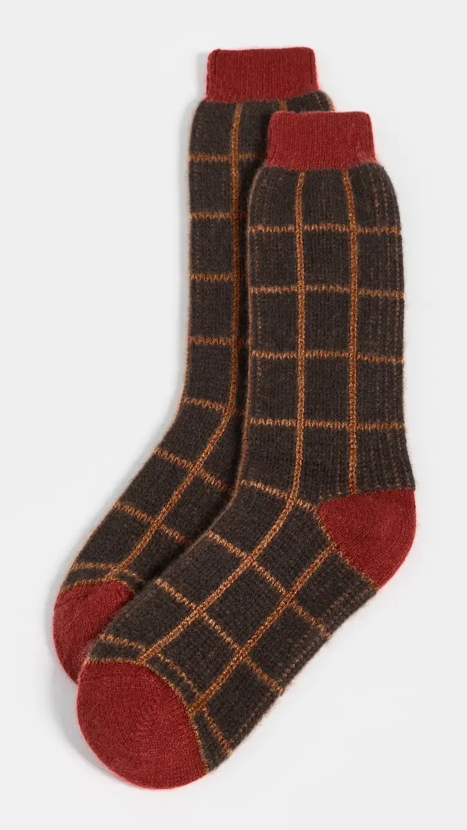 Guest In Residence The Checker Soft Knit Socks | Thumbnail 2 Guest In Residence The Checker Soft Knit Socks | Thumbnail 2