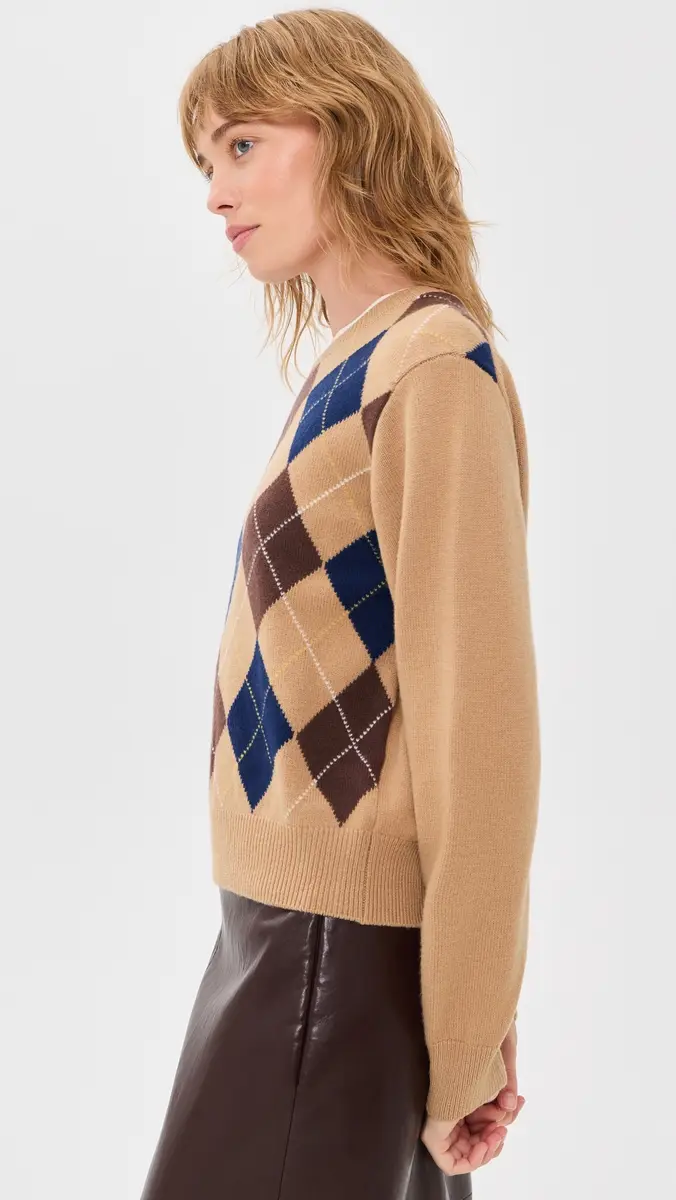 Dunst Argyle Crew Neck Sweater | Thumbnail 4 Dunst Argyle Crew Neck Sweater | Thumbnail 4