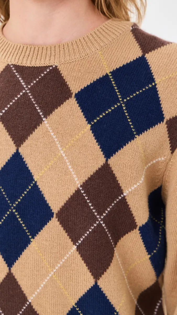 Dunst Argyle Crew Neck Sweater | Thumbnail 6 Dunst Argyle Crew Neck Sweater | Thumbnail 6