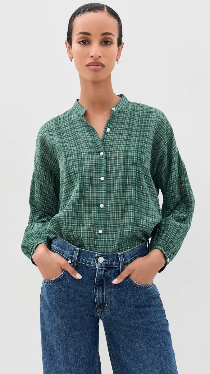 Birds of Paradis Murin Tartan Jordyn Blouse | Thumbnail 2 Birds of Paradis Murin Tartan Jordyn Blouse | Thumbnail 2
