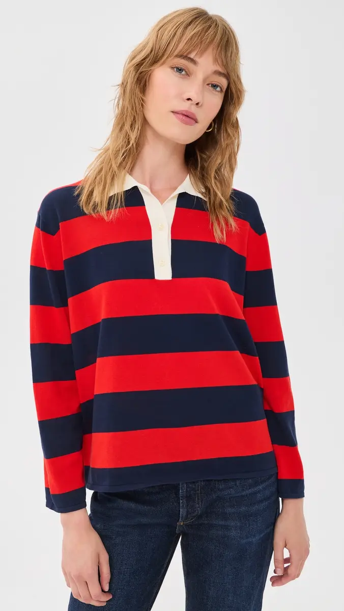 The Great. THE GREAT. The Academy Polo Sweater | Thumbnail 2 The Great. THE GREAT. The Academy Polo Sweater | Thumbnail 2