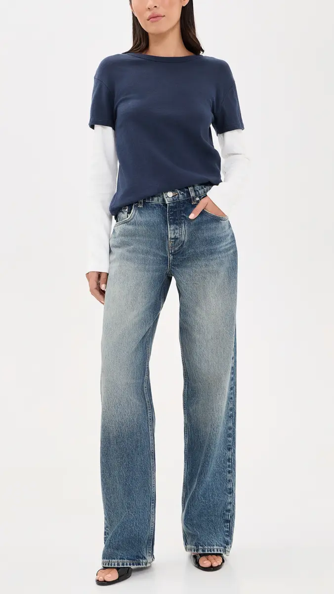 EB Denim Mid Rise Baggy Jeans | Thumbnail 5 EB Denim Mid Rise Baggy Jeans | Thumbnail 5