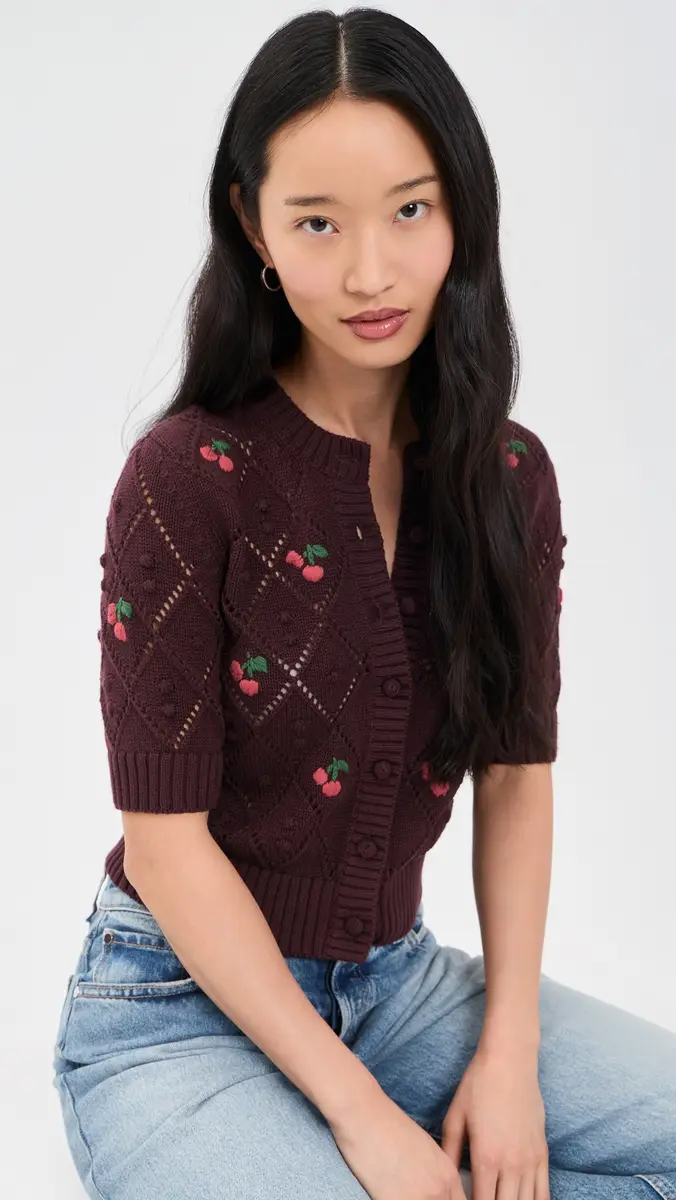 Madewell Embroidered Bauble Pointelle Stitch Cardigan | Thumbnail 2 Madewell Embroidered Bauble Pointelle Stitch Cardigan | Thumbnail 2