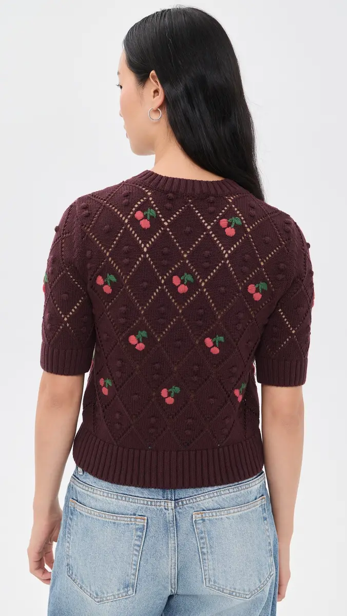 Madewell Embroidered Bauble Pointelle Stitch Cardigan | Thumbnail 4 Madewell Embroidered Bauble Pointelle Stitch Cardigan | Thumbnail 4
