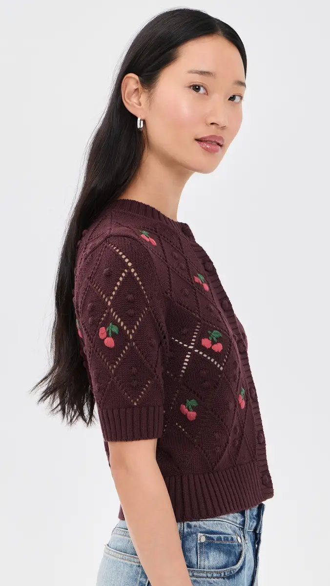 Madewell Embroidered Bauble Pointelle Stitch Cardigan | Thumbnail 5 Madewell Embroidered Bauble Pointelle Stitch Cardigan | Thumbnail 5